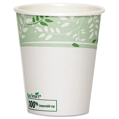 Dixie Foods EcoSmart Hot Cups, PLA Lined Paper, Viridian, 50/Carton