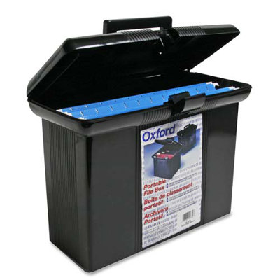 Esselte Pendaflex Corporation Portable File Box, 14"Wx7-1/4"Dx11"H, Black