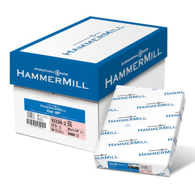Hammermill Colored Copy Paper, 20Lb, 8-1/2"x11", 500/RM, Pink