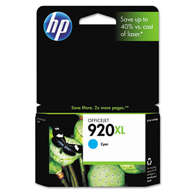 HP CD972AN (HP 920XL) High-Yield Ink, 700 Page-Yield, Cyan