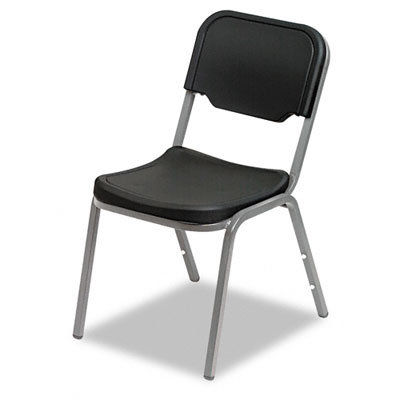 Iceberg Enterprises Rough 'n' Ready Mid-Back Leather Stacking Chairs