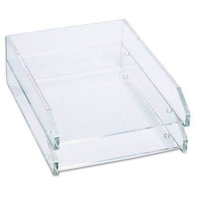 Kantek Double Letter Tray, Two-Tier, Acrylic, Clear