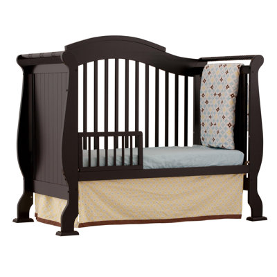 Storkcraft Valentia Fixed Side Convertible Crib in Black