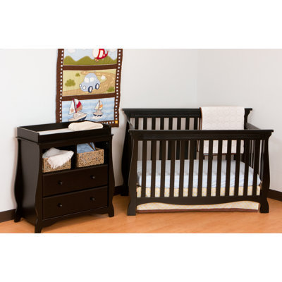 Carrara Fixed Side 4-in-1 Convertible Crib Set