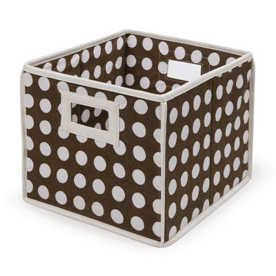 Badger Basket Folding Storage Cube in Polka Dot