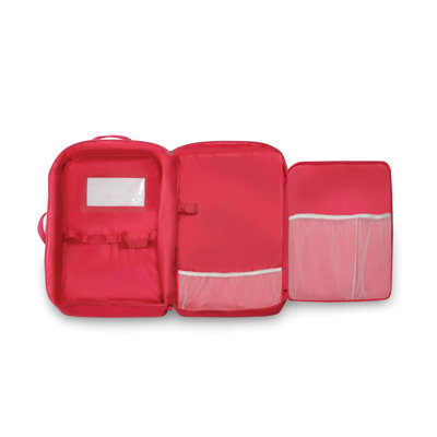 Badger Basket Double Doll Travel Case with Bunk Bed and Bedding in Dark Pink