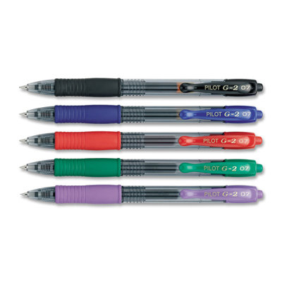 Pilot Pen Corporation of America Gel Pen,Retractable,Refillable,Extra Fine,Red