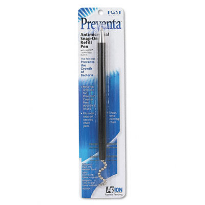 PM Company Refill for Preventa Deluxe Antimicrobial Counter Pen, Medium, Black Ink                                                      