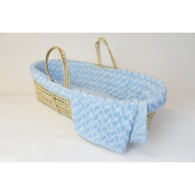 Tadpoles Twisted Fur Moses Basket Set