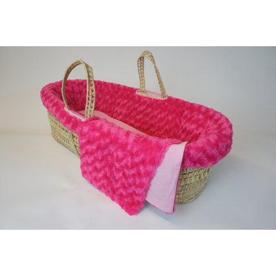 Tadpoles Twisted Fur Moses Basket Set
