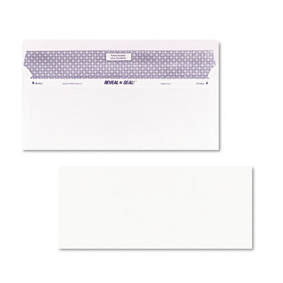 Quality Park Products Reveal-N-Seal Business Envelope, Contemporary, #10, White, 500/box