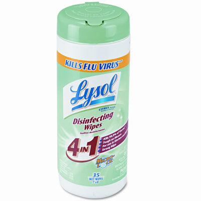 Reckitt & Benckiser Citrus Scented Disinfecting Wipes with Micro-Lock Fibers, 35 Wipes per Canister                                              