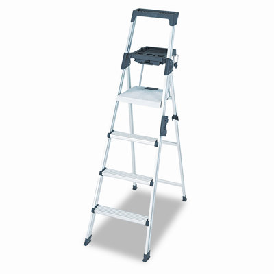 Cosco Six-Foot Lightweight Aluminum Folding Step Ladder with Leg Lock and Handle