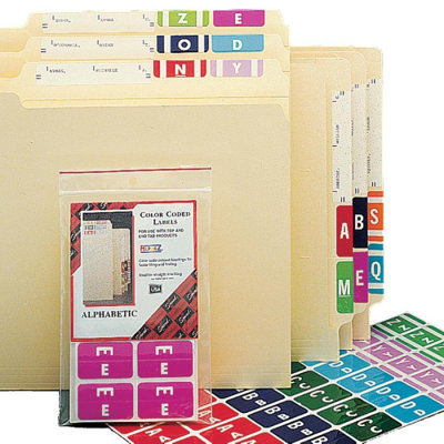 Smead Manufacturing Company Alpha-Z Color-Coded Second Letter Labels, Letter A, 100/Pack, Letter R, Purple