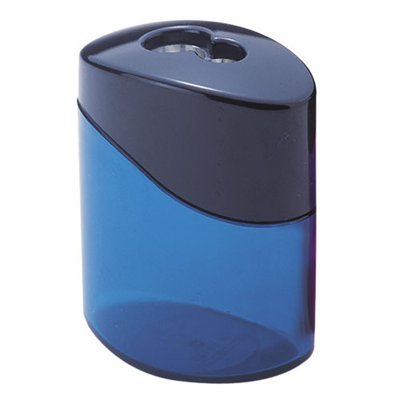 Staedtler, Inc. Pencil Sharpener, 2 Hole, Oval, Blue/Aqua/Pink