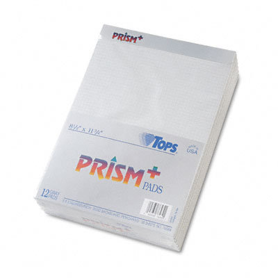 Tops Business Forms Prism+ Quadrille Perforated Pads, 8-1/2" x 11-3/4", 50 Sheets, 12-Pack