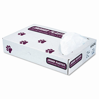 Unisan Regular Grade Liners, 10 gallon, 6 microns, 24 x 24, Natural, 500 per Carton                                                 
