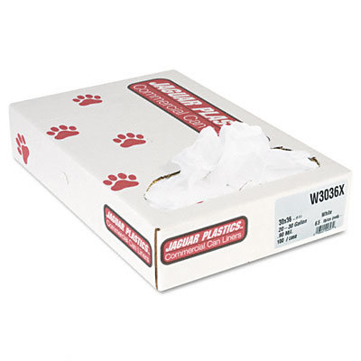 Unisan Industrial Strength Low-Density Commercial Can Liners, 30 gal,.9mil,WE,100/ctn                                               