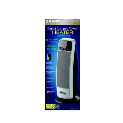 Lasko Save Smart Technology Ceramic Tower Heater with Remote Control