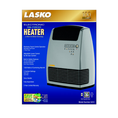Lasko Electronic Fan-Forced Heater with Warm Air Motion Technology