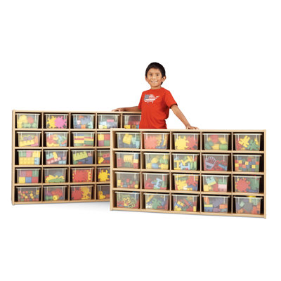 Young Time 20 Tray Storage Cubbie with Clear Trays