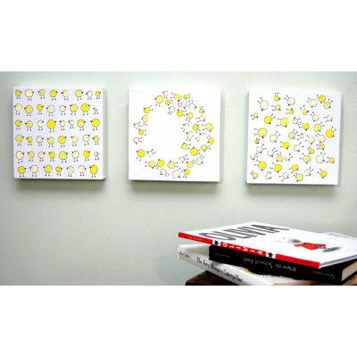 CiCi Art Factory Lotsa O Chicks Original Canvas Painting