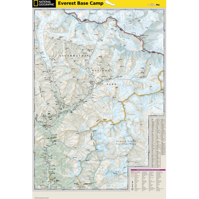 National Geographic Maps Everest Base Camp, Nepal Map