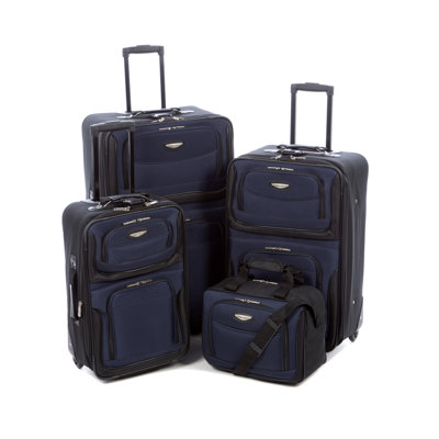 Traveler's Choice Amsterdam 4 Piece Two-Tone Travel Set