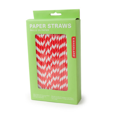 Kikkerland (144 per Carton) Paper Straws