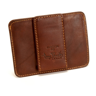 Tony Perotti The Green Collection Prima Slim Money Clip Wallet with ID Window