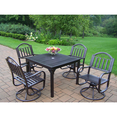 Oakland Living Rochester 5 Piece Dining Set with Cushions