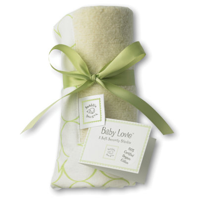 Swaddle Designs Certified Organic Cotton Baby Lovie in Pastel with Mod Circles on Ivory