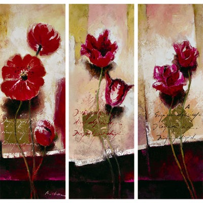 Red Trilogy Canvas Art