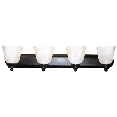 Yosemite Home Decor Mahogany 4 Light Bath Vanity Light