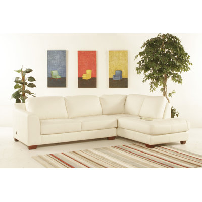 Diamond Sofa Zen Right Leather Chaise Modular Sectional
