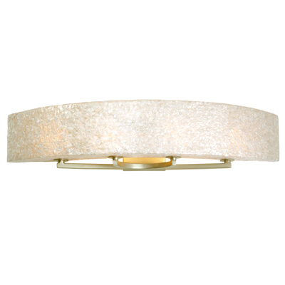 Varaluz Radius Natural Crushed Capiz Four Light Bath Fixture in Gold Dust