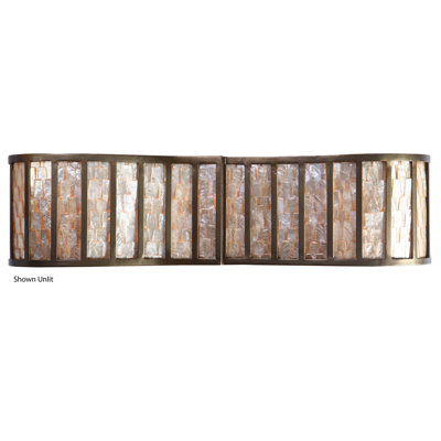 Varaluz Affinity Sustainable Shell Three Bath Light in New Bronze