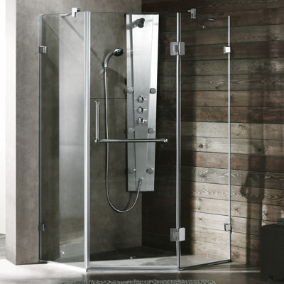 Vigo Neo-Angle Door Frameless Shower Enclosure with Handle Bar
