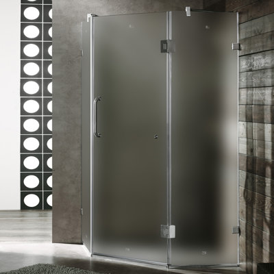 Vigo Neo-Angle Door Frameless Shower Enclosure with Handle Bar