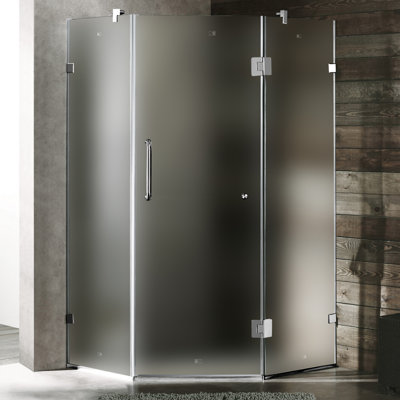 Vigo Neo-Angle Door Frameless Shower Enclosure with Handle Bar