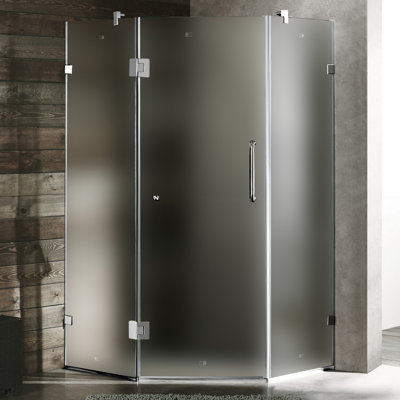 Vigo Neo-Angle Door Frameless Shower Enclosure with Handle Bar