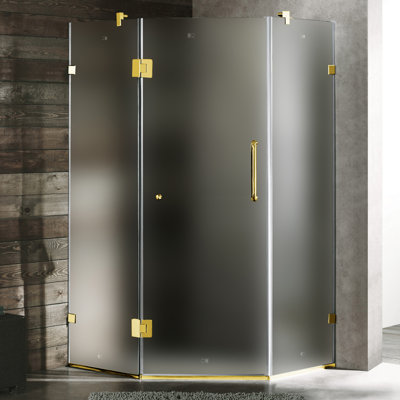 Vigo Neo-Angle Door Frameless Shower Enclosure with Handle Bar