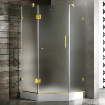 Vigo Neo-Angle Door Frameless Shower Enclosure with Base