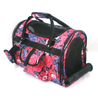 Prefer Pets Covered Pet Carrier in Vintage Flower