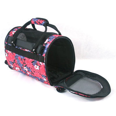 Prefer Pets Covered Pet Carrier in Vintage Flower