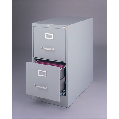 CommClad 25" Deep Commercial 2 Drawer Letter Size High Side Vertical File Cabinet