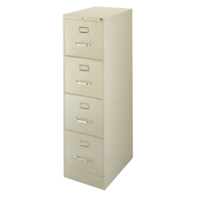 CommClad 25" Deep Commercial 4 Drawer Letter Size High Side Vertical File Cabinet