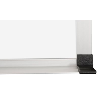 CommClad 18" x 24" Thermal-Fused Melamine Whiteboard with Aluminum Trim and Map Rail