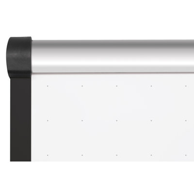 CommClad 48" x 72" Thermal-Fused Melamine Dot Grid Whiteboard with Trim