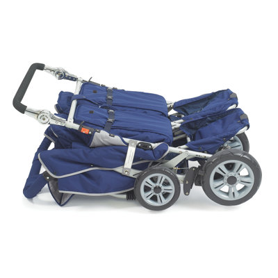 Angeles SureStop Folding Commercial Bye-Bye 4-Passenger Tandem Stroller